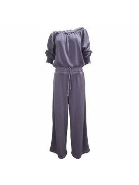 Free people movement jumpsuit in purple women's size L